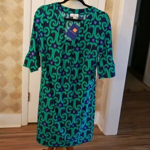 Green, navy and purple